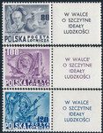 0489-491 przywieszka typ II z prawej czyste** Bojownicy o wolność i demokrację