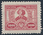 0166 au karminowoczerwony papier cienki ZL 10½ gwarancja czysty**