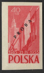 0769 Nowodruk z nadrukiem Próba P4 cynobrowa czysta** 10 rocznica układu polsko-radzieckiego