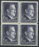 GG 088 ząbkowanie 12 1/2 w czwórce czyste** Portret A.Hitlera na tle siatkowanym