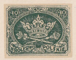 116 Projekt konkursowy barwa zielona- Antoni Dzierzbicki Polskie Marki Pocztowe 1918 rok