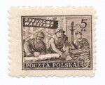 0513 a ciemnobrązowy papier cienki ZL 10¾ gwarancja czysty**  Wydanie na odbudowę Warszawy
