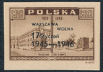 0392 B1 kropka po lewej stronie pod prostokątem czysty** 1 rocznica wyzwolenia Warszawy 581/25