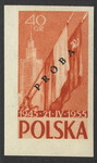 0769 Nowodruk z nadrukiem Próba P2 brązowoczerwona czysta** 10 rocznica układu polsko-radzieckiego