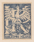 018 Projekt konkursowy barwa niebieska- Ludwik Gardowski Polskie Marki Pocztowe 1918 rok