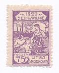 Litwa Środkowa 47 B czysty* Otwarcie Sejmu Litwy Środkowej
