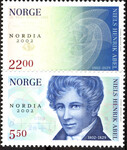 Norwegia Mi.1448-1449 czyste** nadruk NORDIA 2002