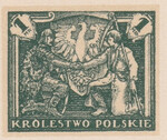 053 Projekt konkursowy barwa zielona- Jan Ogórkiewicz Polskie Marki Pocztowe 1918 rok