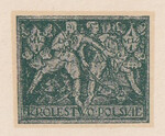 080 Projekt konkursowy barwa zielona- J. Sosnkowski, B. Pniewski Polskie Marki Pocztowe 1918 rok