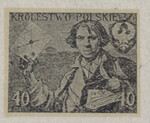 047 Projekt konkursowy barwa czarna- Bronisław Wiśniewski Polskie Marki Pocztowe 1918 rok