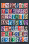 Anglia plansza znaczków kasowanych