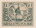 096 Projekt konkursowy barwa zielona- Edmund John Polskie Marki Pocztowe 1918 rok