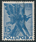 0247 b niebieski kasowany