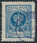 0188 kasowany Orzeł w wieńcu