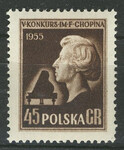 0737 b papier biały średni ZL 12½:12¾ czysty** V Konkurs Pianistyczny im. F.Chopina