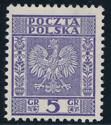 251 a fioletowy W.II.L czysty** Wydanie obiegowe - godło państwowe