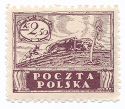 0083 B bu ciemnobrązowofioletowy papier biały ZL 10:11½ czysty** Wydanie w walucie koronowej