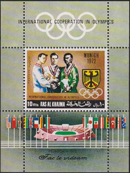 Ras al Khaima Mi.316 blok 71 A ząbkowany czysty**