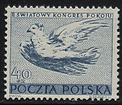 0530 papier biały cienki gładki czysty** II Światowy Kongres Pokoju w Warszawie