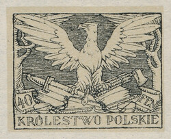 017 Projekt konkursowy barwa czarna- Ludwik Gardowski Polskie Marki Pocztowe 1918 rok