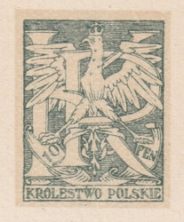 018 Projekt konkursowy barwa zielona- Ludwik Gardowski Polskie Marki Pocztowe 1918 rok