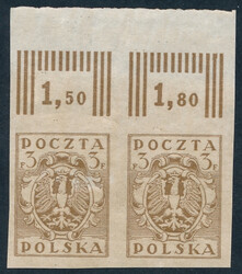 0085 A kropka na zagięciu cyfry 3 parka czysta** Wydanie w walucie markowej 420/25