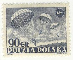 0634 a papier średni biały gładki guma bezbarwna czysty** Święto lotnictwa