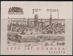 3493 Blok 159 A czysty** 1000 lat Gdańska