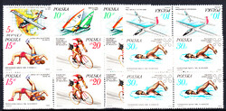 Znaczki Pocztowe. 2894-2899 w czwórkach czyste** Sukcesy polskich sportowców w 1985 roku 