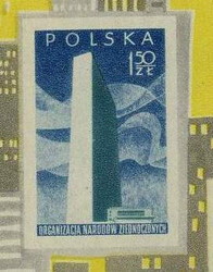 857 znaczek z bloku czysty** ONZ