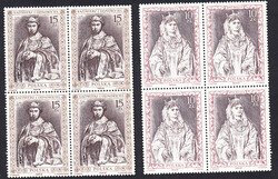 Znaczki Pocztowe. 3030-3031 w czwórkach czyste** Poczet królów i książąt polskich (III) - Rycheza. Kazimierz I Odnowiciel 