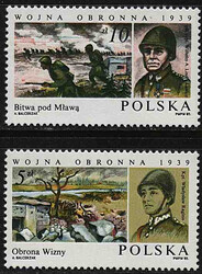 Znaczki Pocztowe. 2843-2844 czysty** Wojna Obronna 1939