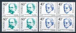 Znaczki Pocztowe. 3073-3074 w czwórce czyste** Chirurdzy polscy - Rafał Czerwiakowski, Ludwik Rydygier 