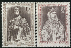 Znaczki Pocztowe. 3030-3031 czyste** Poczet królów i książąt polskich (III) - Rycheza. Kazimierz I Odnowicie