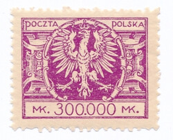 178 u papier cienki ZG 11½:11¾ czysty** Duży orzeł ma tarczy barokowej