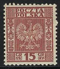 253 b ciemnobrązowoliliowy W.II.L. czysty** Wydanie obiegowe - godło państwa