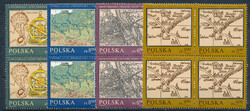 Znaczki Pocztowe. 2696-2699 czwórki czyste** Pomniki polskiej kartografii 
