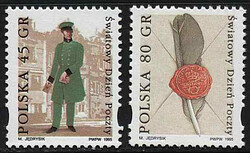 3413-3414 czyste** Światowy Dzień Poczty
