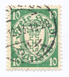 WMG 188 bw kasowany Herb Gdańska w owalu