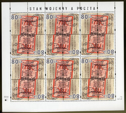 3726 przywieszka z prawej strony czyste** Stan wojenny a Poczta