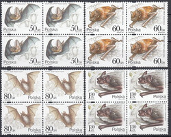 3508-3511 w czwórkach czyste** Ochrona przyrody - nietoperze