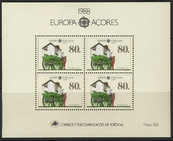 Portugalia Azory Mi.0390 b blok 9 czyste** Europa Cept