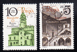 Znaczki Pocztowe. kasowane 2869-2870 Odnowa zabytków Krakowa