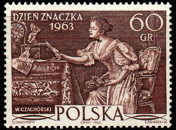 1285 a papier szary czysty** Dzień Znaczka