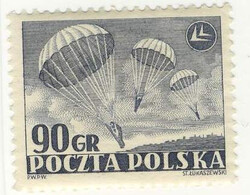 0634 b papier średni biały gładki guma żółtawa błyszcząca czysty** Święto lotnictwa