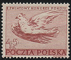 0531 II papier biały cienki gładki czysty** II Światowy Kongres Pokoju w Warszawie