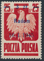 352 a papier żółtawobiały średni gładki guma matowa czysty** Wyzwolenie dziesięciu miast