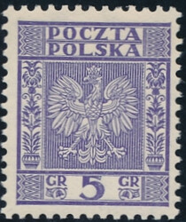 251 a fioletowy W.II.P czysty** Wydanie obiegowe - godło państwowe