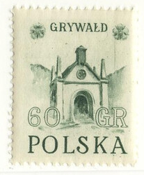 0630 b papier średni biały gładki guma żółtawa czysty** Zabytkowe budowle