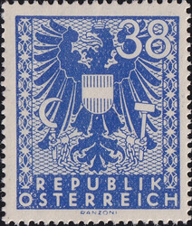 Austria Mi 0710 II czysty** Rysunek herbu